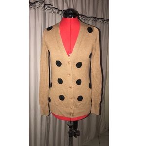 Papaya polka dot cardigan